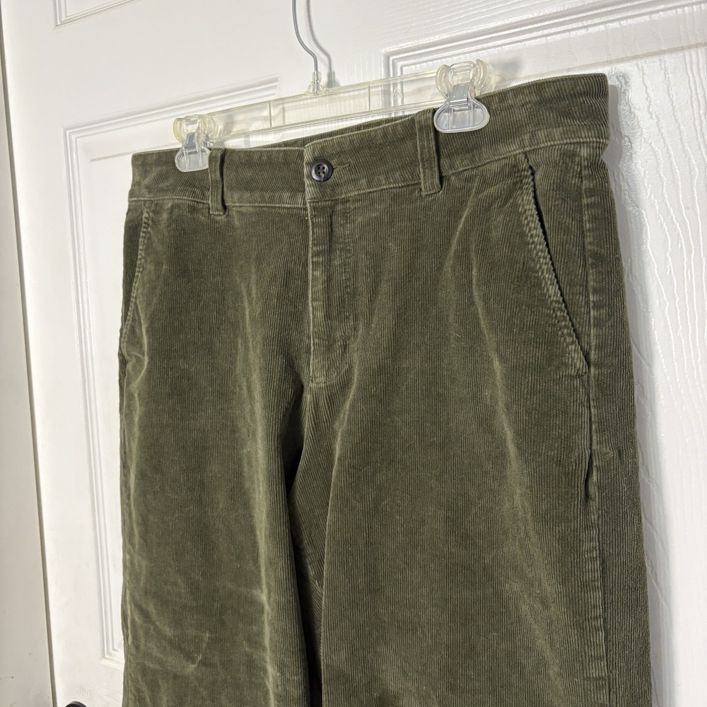 Orvis Corduroy Ultra Wide Leg High Waisted Pants Women's 16 Tarragon Green - Picture 3 of 11